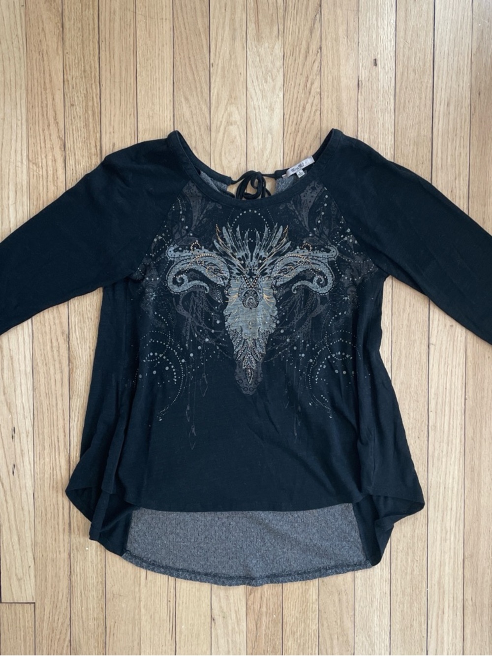 Miss Me Long-Sleeve Graphic Women's Top